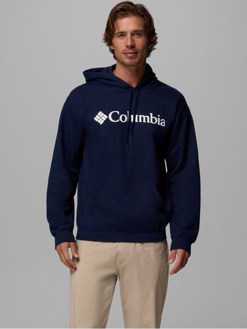 Columbia Navy Pullover Hoodie with White Logo